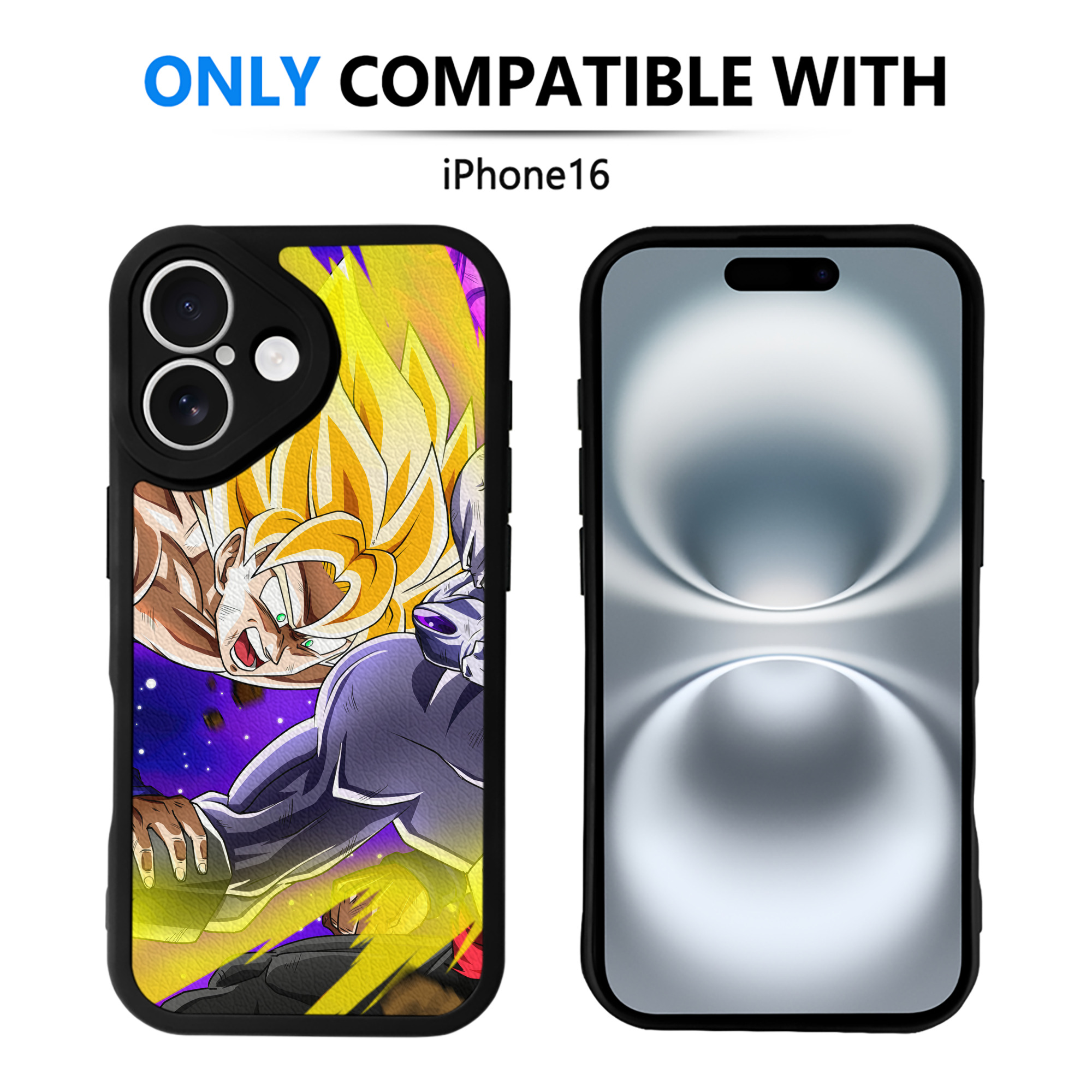 （画像用） ドラゴンボール DRAGON BALL 【iPhone 16シリーズ対応】シリコンスマホケース（レザー調） 材質：シリコン